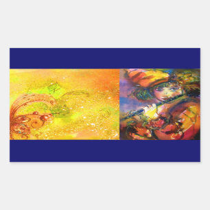 FLUTIST PORTRAIT / Venetian Masquerade Sticker