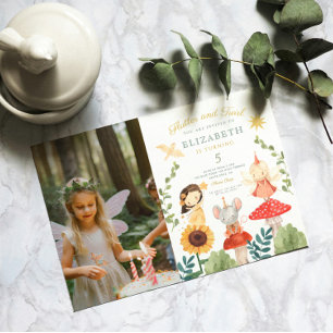 Flutter and twirl Photo Enchanted Fairy Birthday Invitation