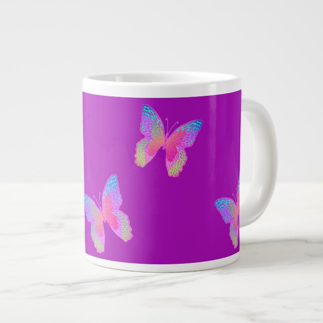 Flutter-Byes coffee mug (purple) (Front Right)