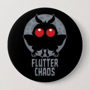 Flutter Chaos Mothman Cryptic Legend 4 Inch Round Button