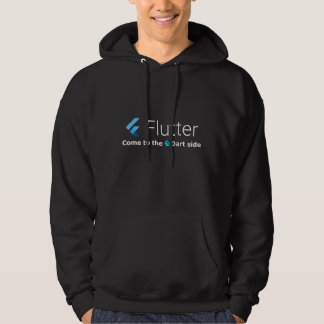 Flutter: Come to the Dart side (dark hoodie) Hoodie