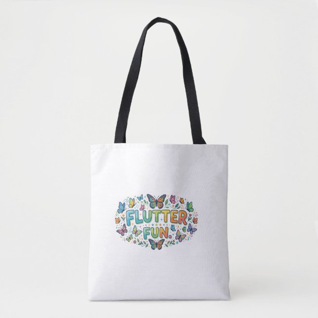 Flutter Fun Tote Bag (Front)