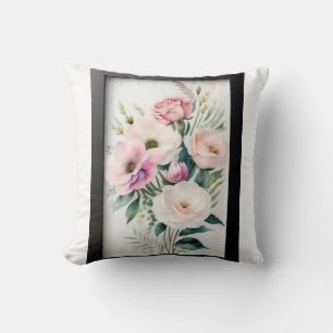 Flutter & Grace: Elegant Butterfly T-Shirt Designs Throw Pillow
