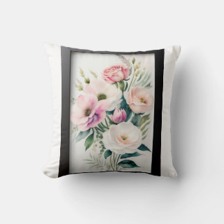 Flutter & Grace: Elegant Butterfly T-Shirt Designs Throw Pillow