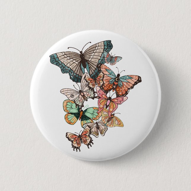 Flutter into Spring  2 Inch Round Button (Front)