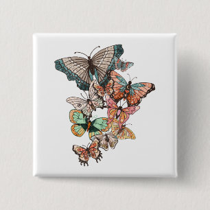 Flutter into Spring  2 Inch Square Button