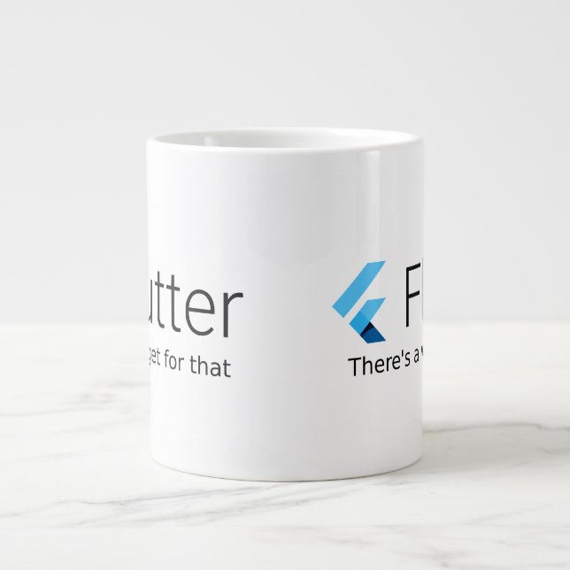 Flutter: There's a widget for that Large Coffee Mug (Front)