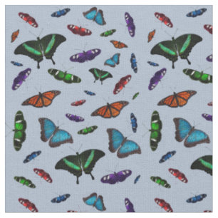 Flutterbies Fabric (Light Blue)