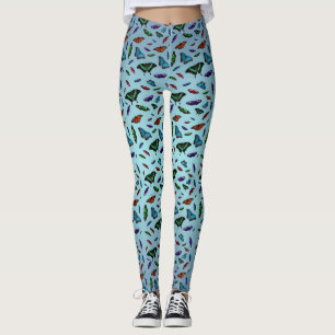 Flutterbies Leggings (Sky Blue Mix)