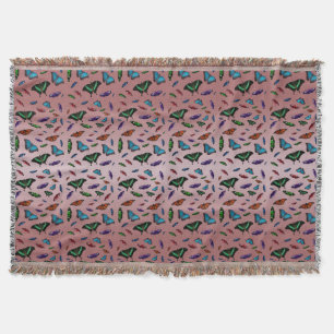 Flutterbies Throw Blanket (Dusty Pink Mix)