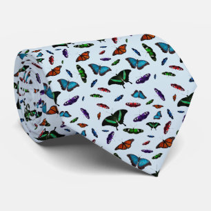 Flutterbies Tie Double Sided Print (Light Blue)