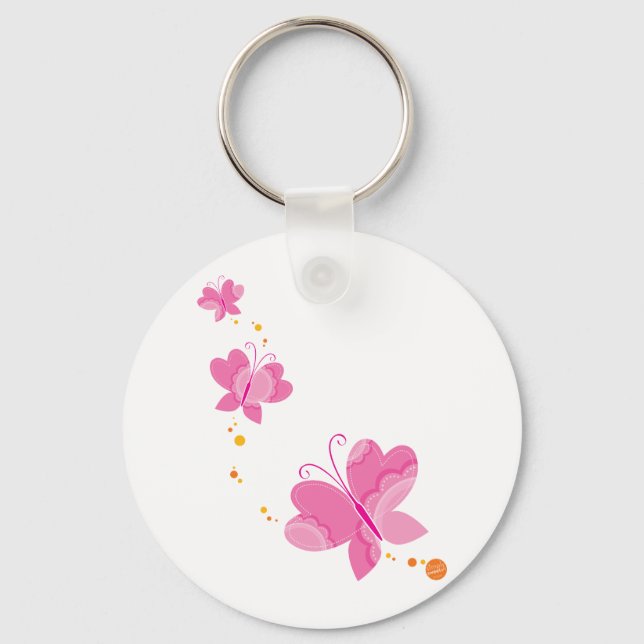 FLUTTERBY BUTTERFLIES :: series of three 1 Keychain (Front)