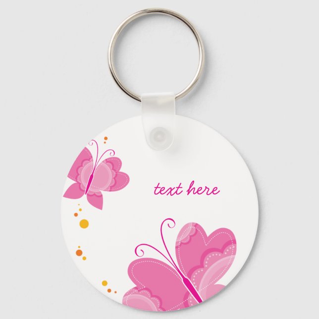 FLUTTERBY BUTTERFLIES :: series of three 1 Keychain (Front)