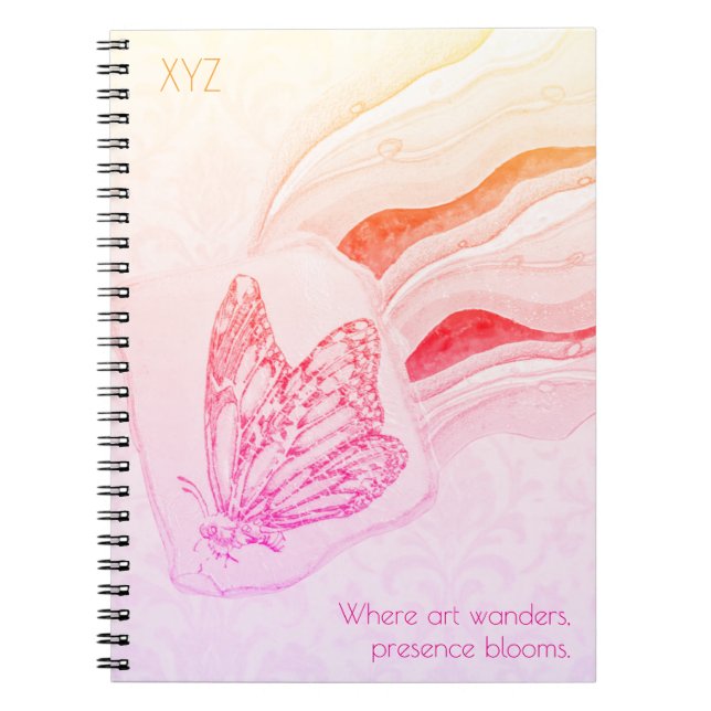 Flutterby Butterfly Spiral Notebook (Front)