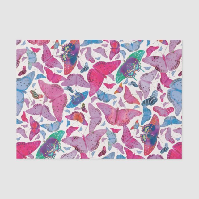 Flutterby Spring Butterflies Tissue Paper (Front)