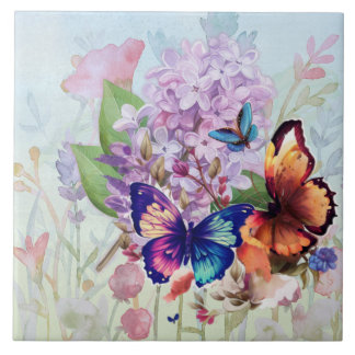 Fluttered Blooms Tile