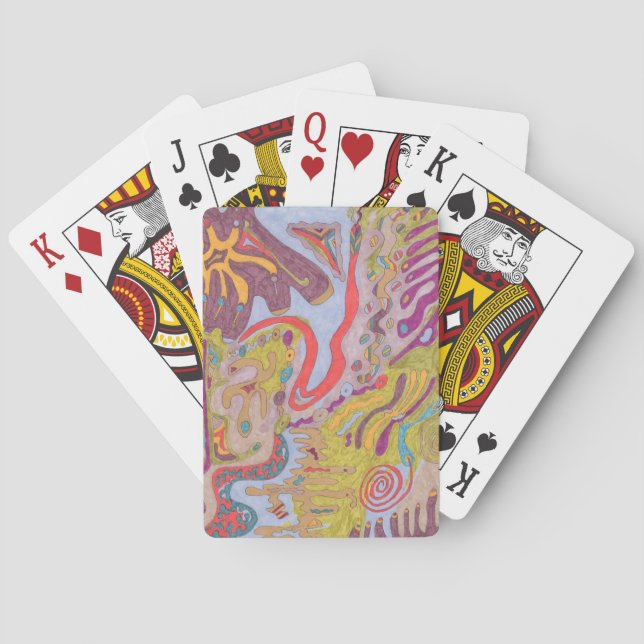 "Flutterflyland" Abstract Art Playing Cards (Back)