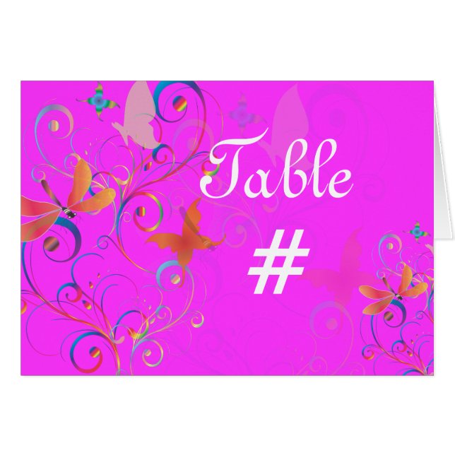 Fluttering By2, fully customizable wedding invites (Front Horizontal)