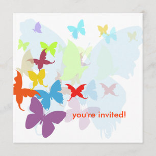 Fluttering by.. Birthday Party Invitation