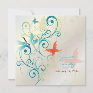 Fluttering by.. dragon fly+butterflies+swirls invitation