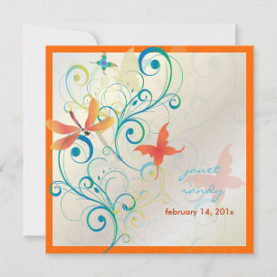 Fluttering by.. dragon fly+butterflies+swirls invitation