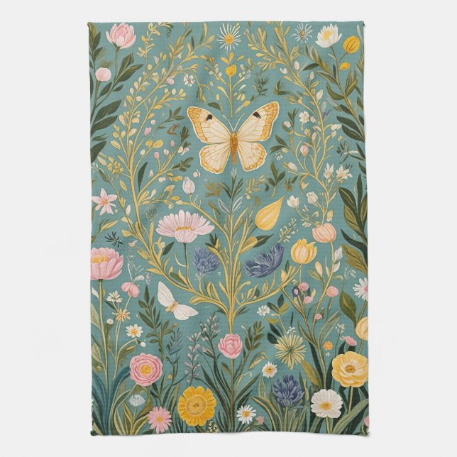 Fluttering Dreamscape Kitchen Towel (Vertical)