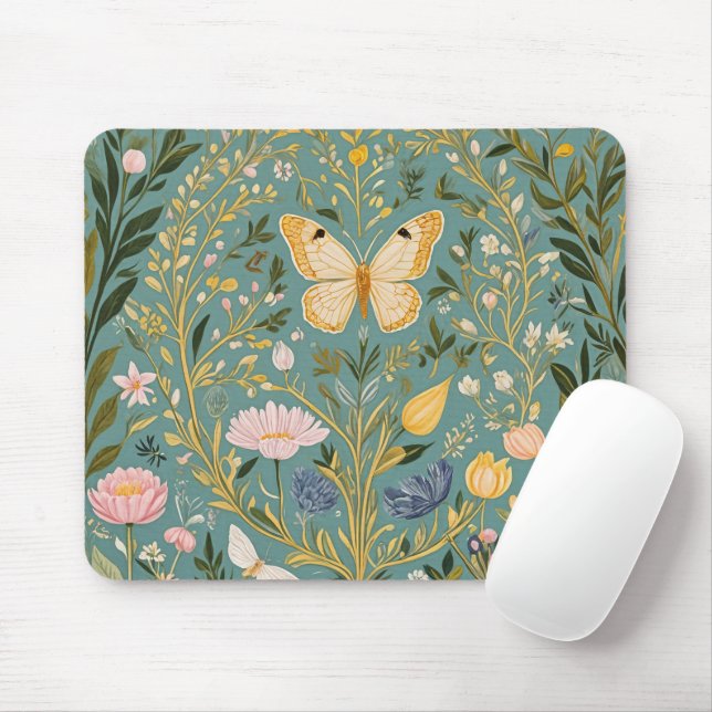 Fluttering Dreamscape Mouse Pad (With Mouse)