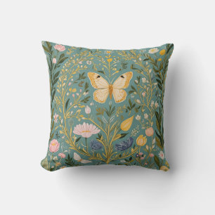 Fluttering Dreamscape Throw Pillow