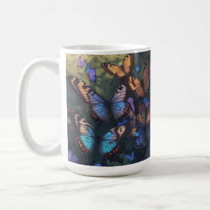 Fluttering Elegance Beautiful Butterfly Pattern Coffee Mug