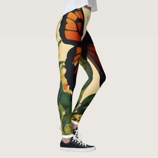 Fluttering Elegance: Butterfly Bliss Leggings (Right)