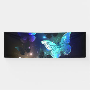 Fluttering Night Butterfly Banner