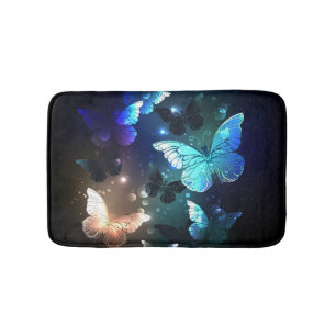 Fluttering Night Butterfly Bath Mat