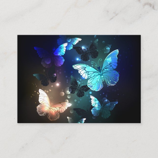 Fluttering Night Butterfly Business Card (Front)