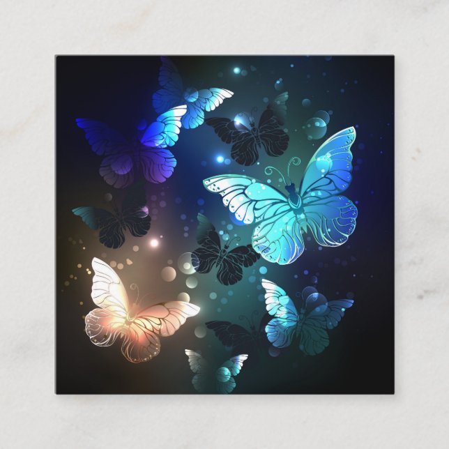 Fluttering Night Butterfly Calling Card (Front)