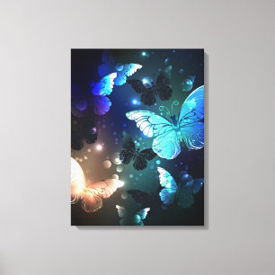 Fluttering Night Butterfly Canvas Print