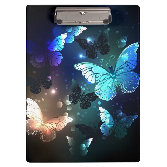 Fluttering Night Butterfly Clipboard (Front)