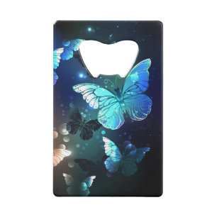 Fluttering Night Butterfly Credit Card Bottle Opener