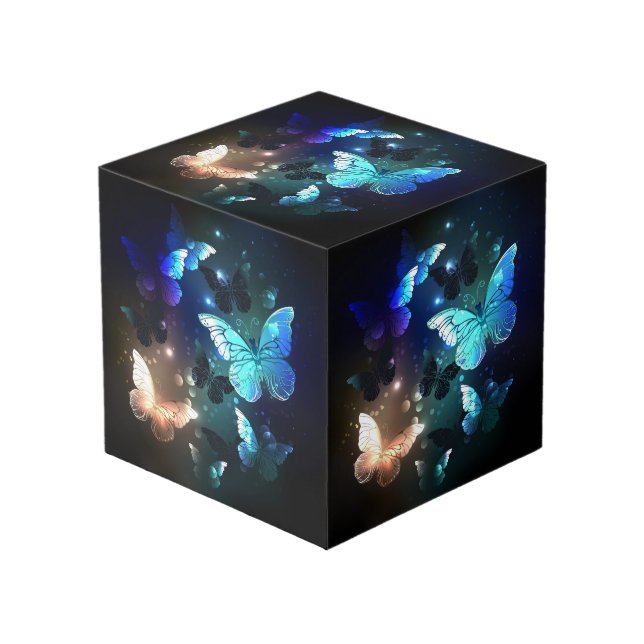 Fluttering Night Butterfly Cube (Front Angled)