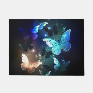 Fluttering Night Butterfly Doormat