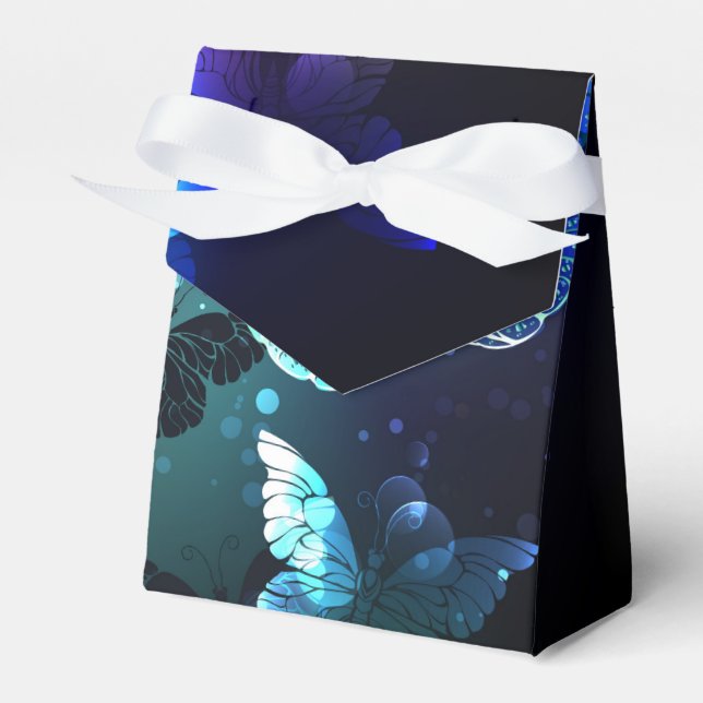 Fluttering Night Butterfly Favor Box (Front Side)