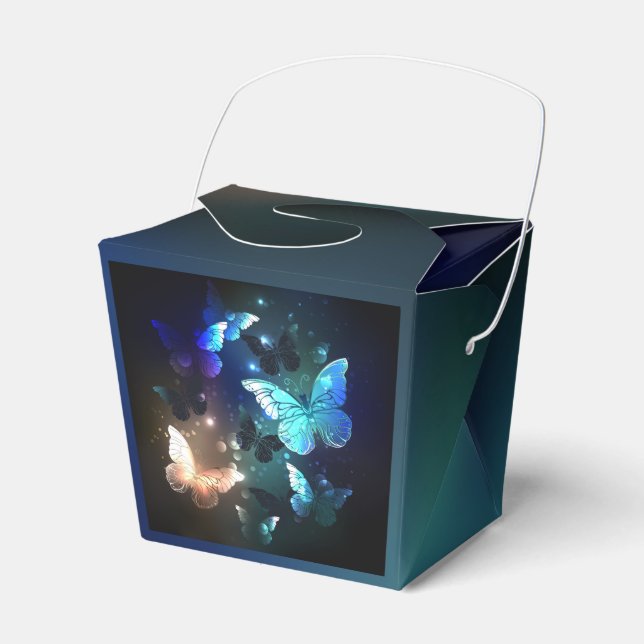 Fluttering Night Butterfly Favor Box (Front Side)