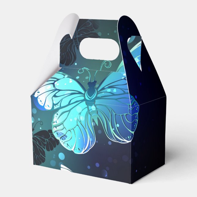 Fluttering Night Butterfly Favor Box (Front Side)