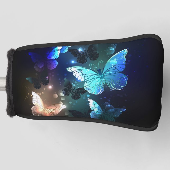 Fluttering Night Butterfly Golf Head Cover (Front)