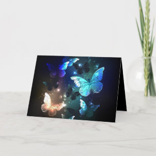 Fluttering Night Butterfly Holiday Card