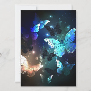 Fluttering Night Butterfly Holiday Card