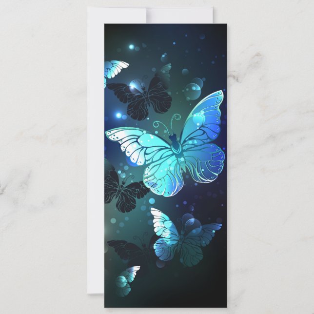 Fluttering Night Butterfly Holiday Card (Front)