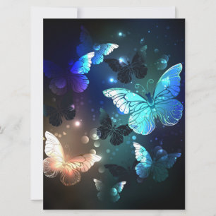 Fluttering Night Butterfly Invitation