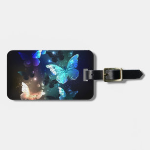 Fluttering Night Butterfly Luggage Tag