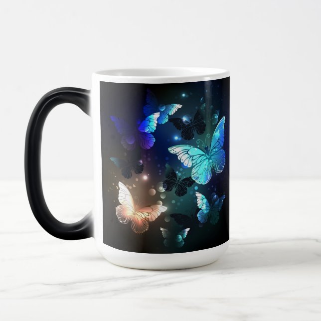 Fluttering Night Butterfly Magic Mug (Left)