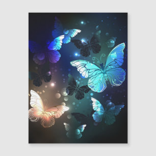 Fluttering Night Butterfly Magnetic Invitation
